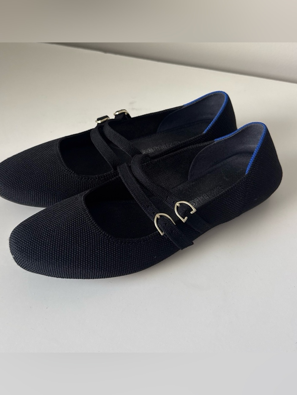 Rothy’s Black Mary Jane Ballet Flats with Double Strap
